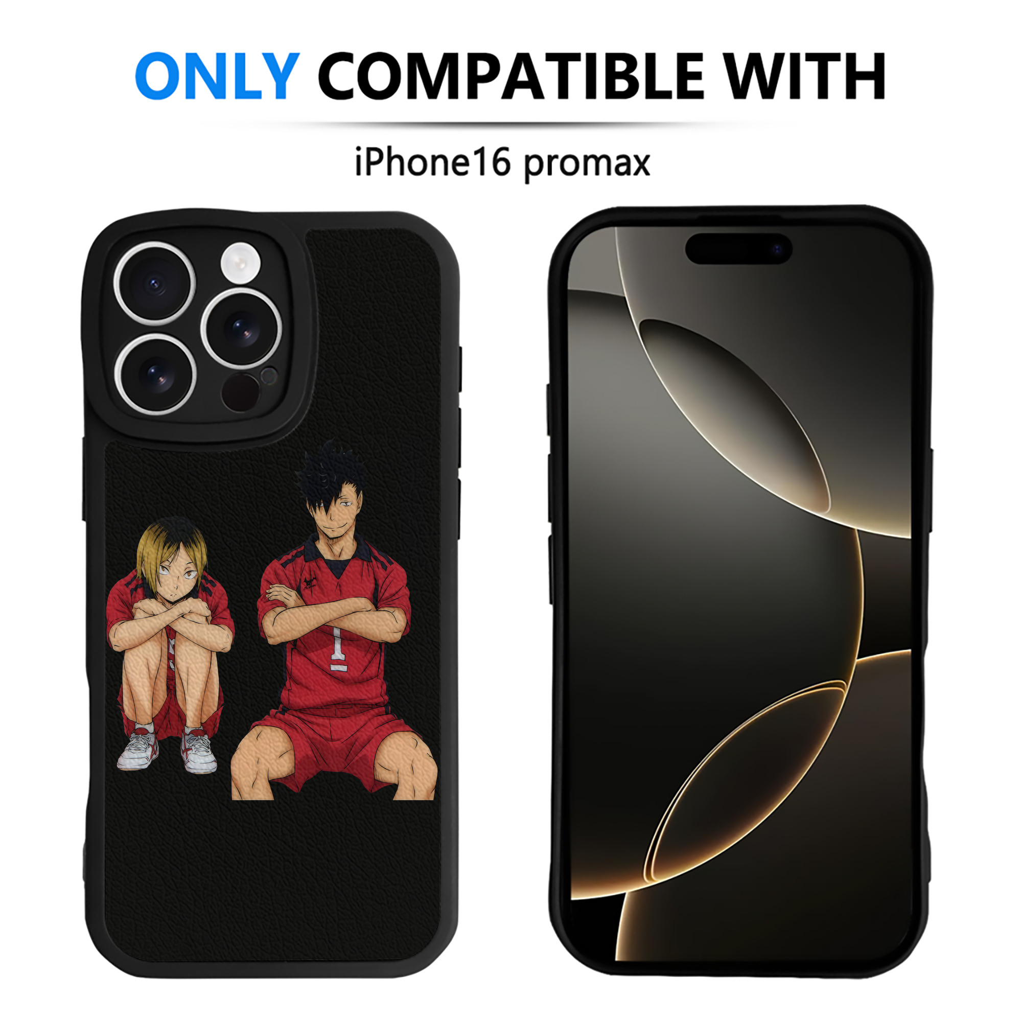 （画像用） ハイキュー!! Haikyu!! 【iPhone 16シリーズ対応】シリコンスマホケース（レザー調） 材質：シリコン